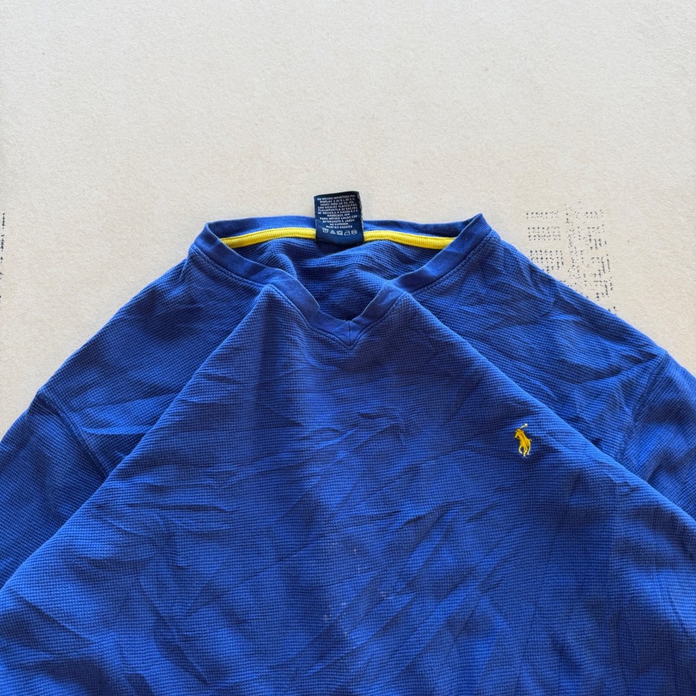 Y2K Polo‎ Ralph Lauren Long Sleeve Thermal Waffle Knit